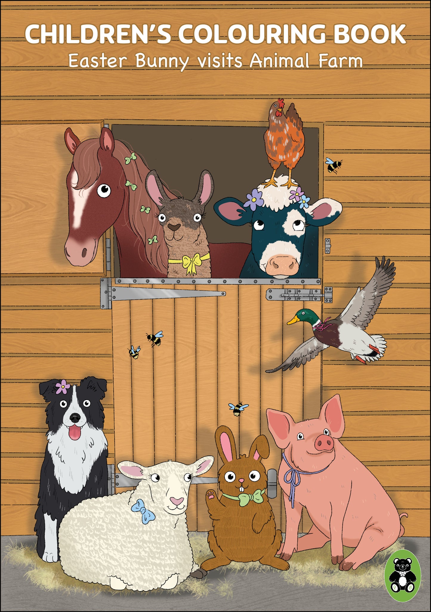 Easter Bunny visits Animal Farm (Children's Colouring Book)